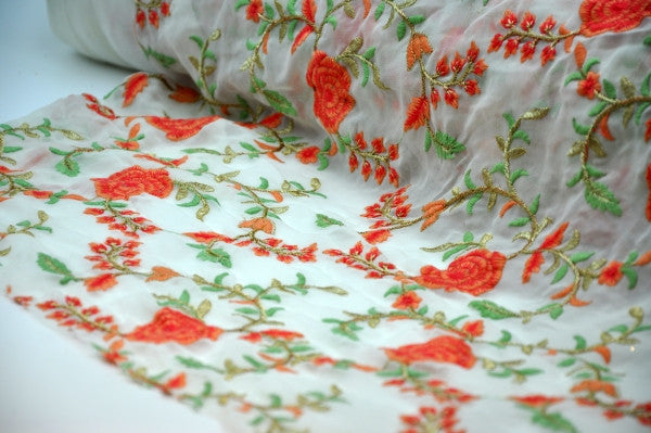 Embroidered Chiffon/Georgette Design 08