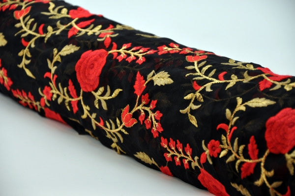 Embroidered Chiffon/Georgette Design 08