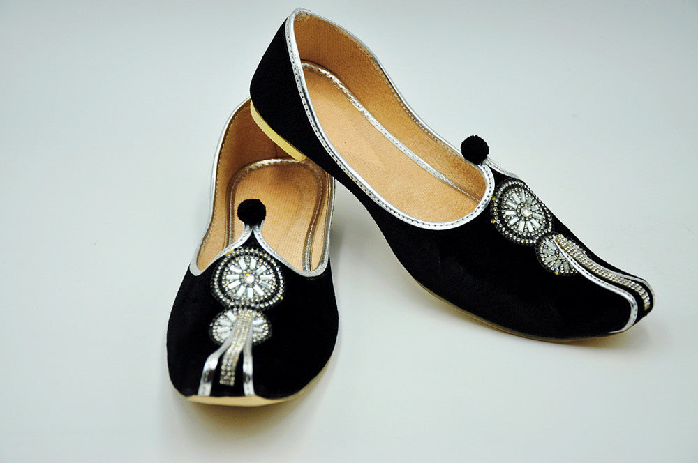 Punjabi Jutti (Black Sparkle)
