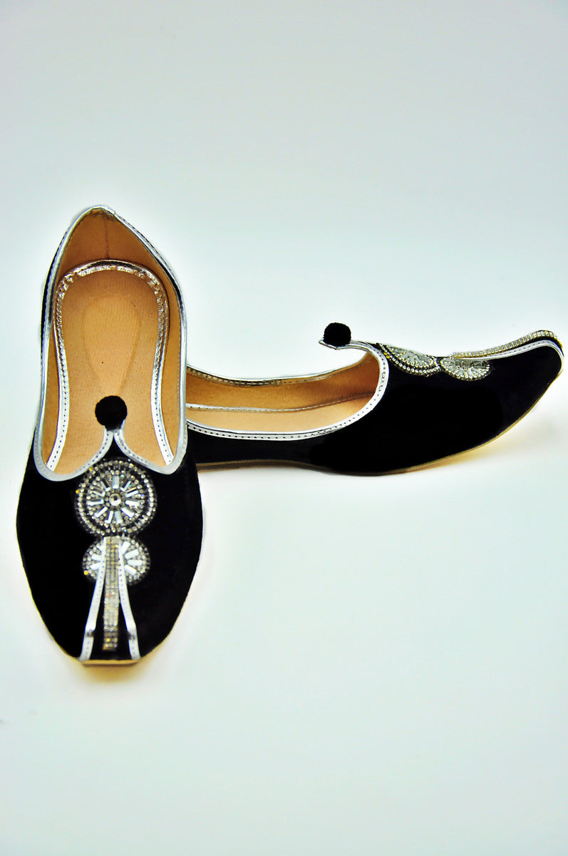 Punjabi Jutti (Black Sparkle)