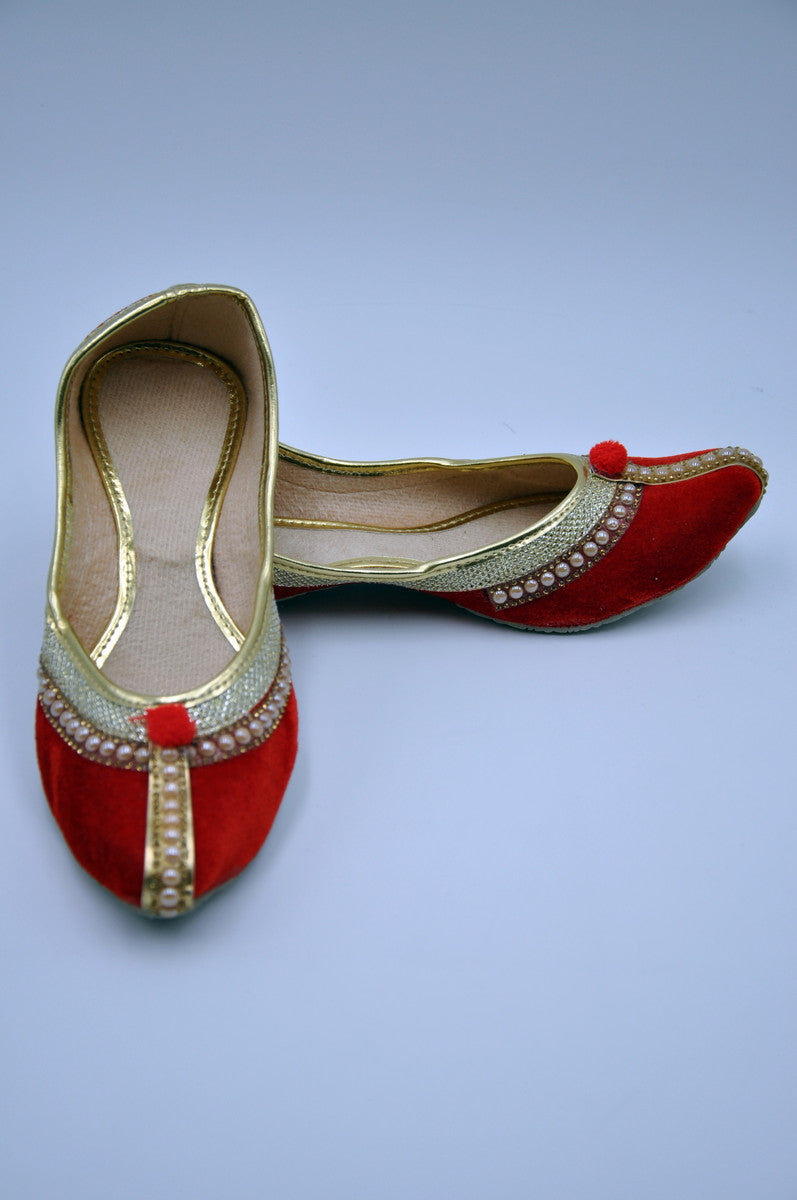 Punjabi Jutti (Red Velvet)