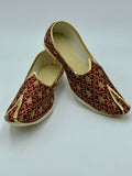 Punjabi Jutti (Red Brocade)